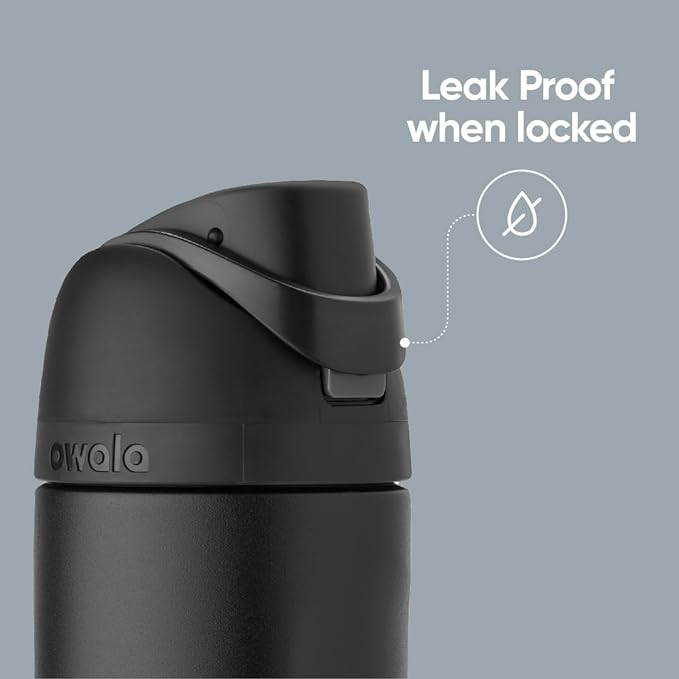 Owala FreeSip Insulated Stainless Steel Water Bottle with Straw for Sports and Travel, BPA-Free, 32oz, Foggy Tide