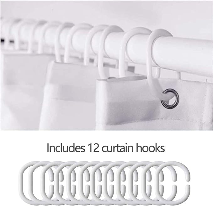 Feelyou Damask Pattern Shower Curtain 72"x78" Kids Vintage Floral Bathroom Shower Curtain Set for Boys Girls Teens Black White Luxury Bath Curtain Baroque Style Bathroom Accessories