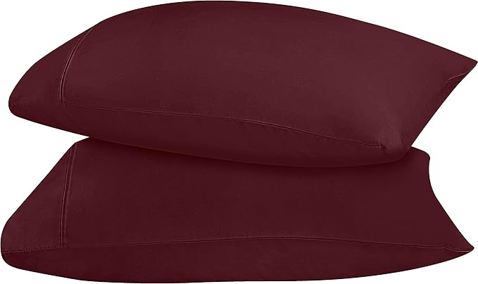 Utopia Bedding King Pillow Cases - 2 Pack - Envelope Closure - Soft Brushed Microfiber Fabric - Shrinkage and Fade Resistant Pillow Covers 20 X 40 Inches (King, Burgundy)