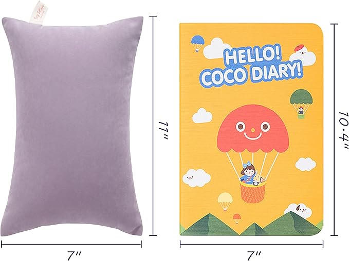 FLXXIE 2 Pack Microfiber Tiny Pillows, 11x7 Inches, Mini Pillows for Sleeping and Traveling, Washable Pillows, Soft Small Pillows Travel Pillows Nap Pillows, Lavender