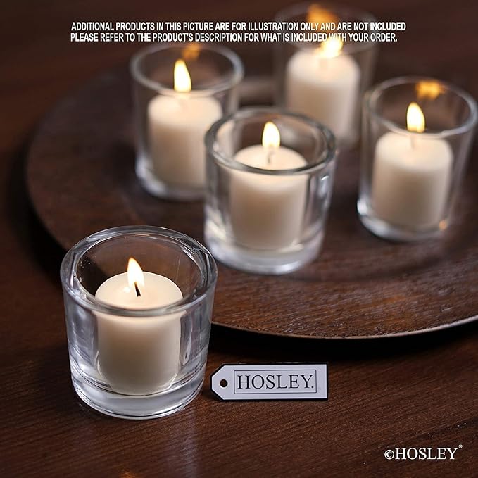 Hosley Set of 360 Unscented White Votive Candles – Bulk Pack, Clean-Burning, Long-Lasting 10-12 Hour Burn Time – Ideal for Weddings, Home Décor, Spa, and Events