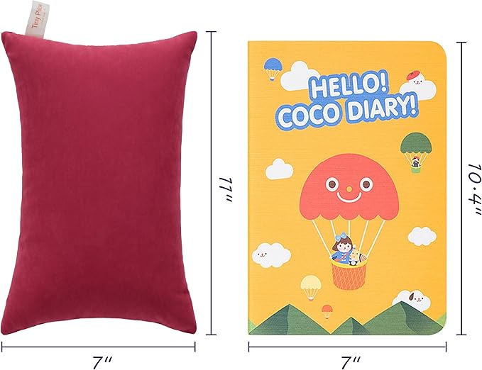 FLXXIE 2 Pack Microfiber Tiny Pillows, 11x7 Inches, Mini Pillows for Sleeping and Traveling, Washable Pillows, Soft Small Pillows Travel Pillows Nap Pillows, Red