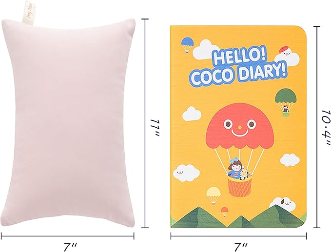 FLXXIE 2 Pack Microfiber Tiny Pillows, 11x7 Inches, Mini Pillows for Sleeping and Traveling, Washable Pillows, Soft Small Pillows Travel Pillows Nap Pillows, Pink