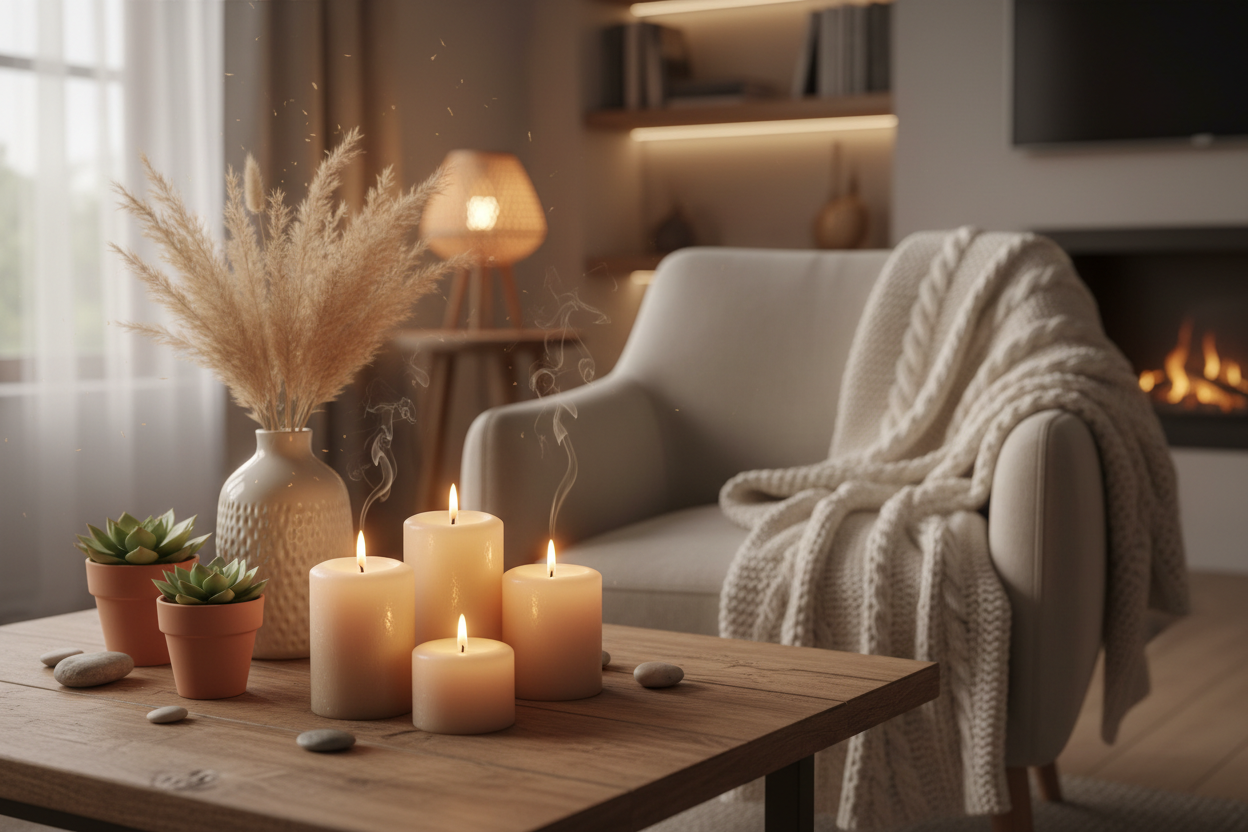🕯️ Candles & Atmosphere Pieces

Our candles and ambiance décor are crafted to create a soothing environment. Whether you’re winding down after a long day or setting the mood for a cozy evening, these pieces add warmth and tranquility to your space. (make it real photo)
